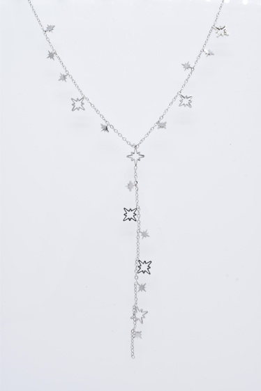 Wholesaler Kapyco - Y-shaped northern star necklace in stainless steel
