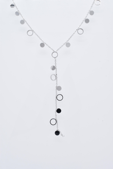 Wholesaler Kapyco - Necklace with Y-shaped circles in stainless steel