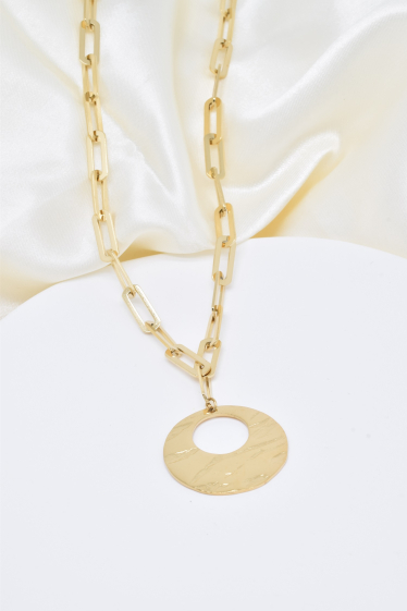 Wholesaler Kapyco - Mid-length necklace in gold stainless steel