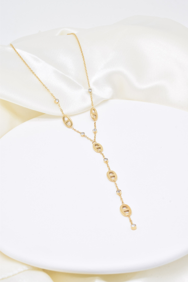Wholesaler Kapyco - Stainless Steel Y-Shaped Necklace