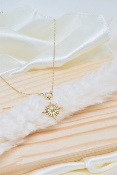 Wholesaler Kapyco - North star necklace in gold steel