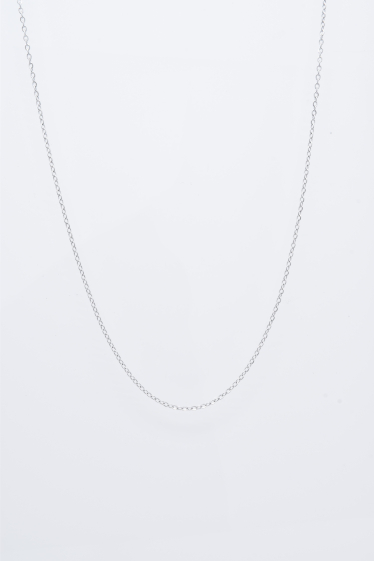 Wholesaler Kapyco - Simple thin necklace in silver steel
