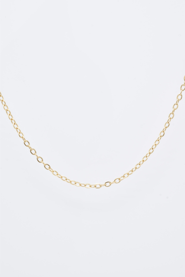 Wholesaler Kapyco - Simple thin necklace in silver steel