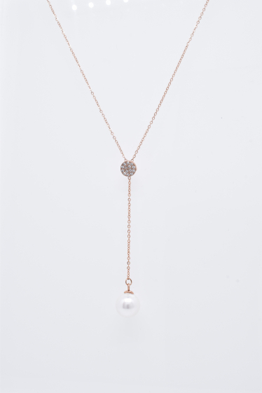 Wholesaler Kapyco - Silver steel pearl necklace