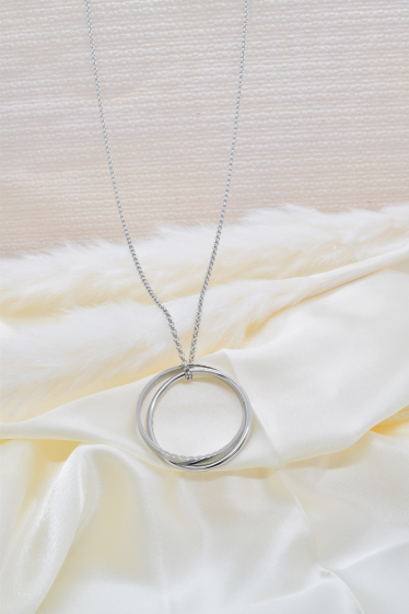 Wholesaler Kapyco - Silver steel crystal necklace