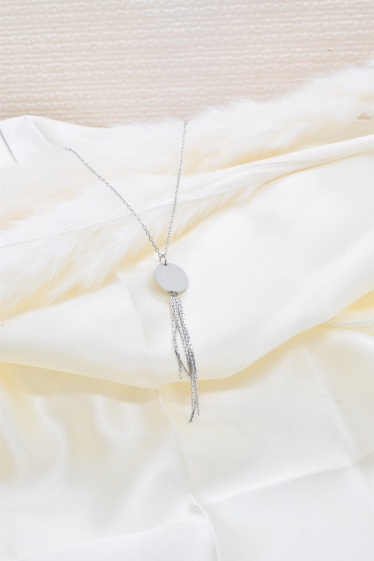 Wholesaler Kapyco - Silver stainless steel long necklace