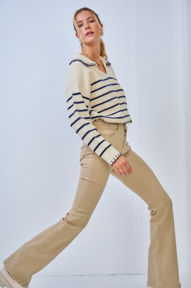 Grossiste KATE DENIM - Pantalon jean bootcut coupe évasée