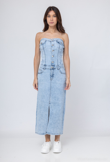 Wholesaler Kathy Jeans - Combinaison bustier jupe longue
