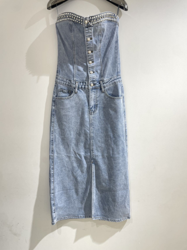 Wholesaler Kathy Jeans - Combinaison bustier strass jupe longue