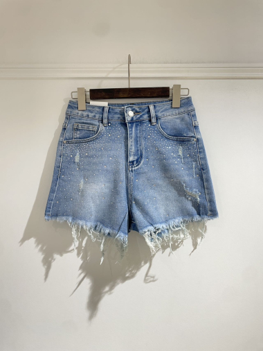 Mayorista Kathy Jeans - shorts de mezclilla elásticos con rotos