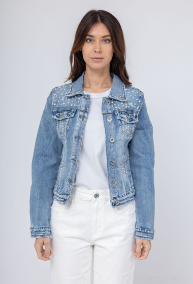 Wholesaler Kathy Jeans - Denim jacket with pearls