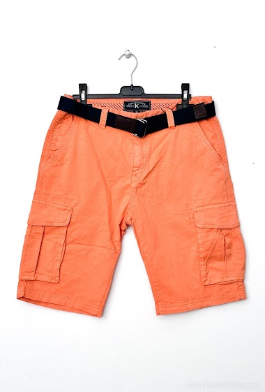 Großhändler Kaygo - Cotton cargo shorts with belt and pockets