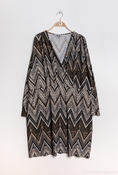 Wholesaler Kazaka - Wrap dress with mosaic print