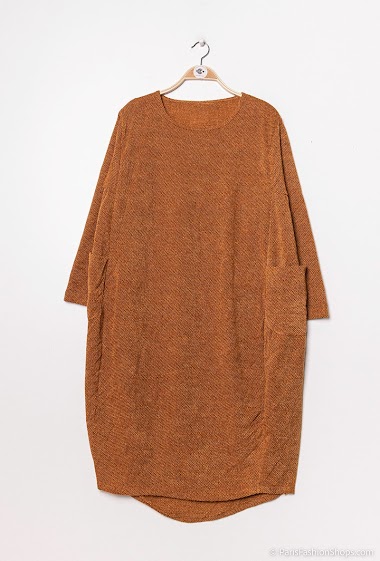 Wholesaler Kazaka - Midi knit dress with pockets