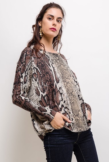Wholesaler WHOO - Sweater with python print