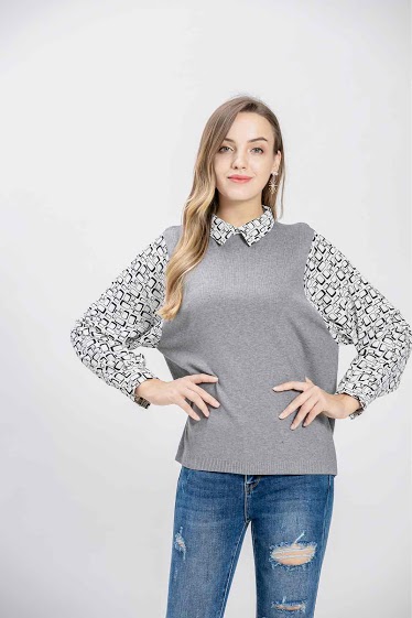 Wholesaler WHOO - sweater with shirt collar