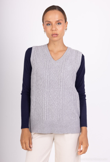 Grossiste WHOO - PULL COL V SANS MANCHE