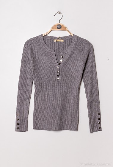 Wholesaler WHOO - Ribbed jumper with buttons
