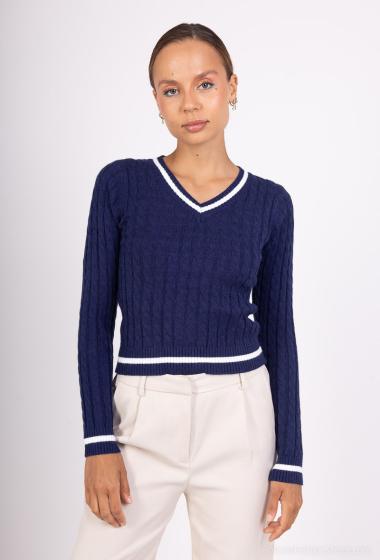 Grossiste WHOO - pull courte col v