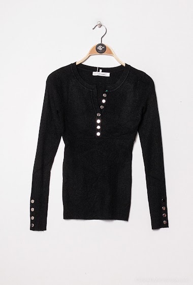 Wholesaler WHOO - Buttoned ribbed knit sweater
