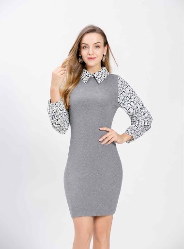 Wholesaler WHOO - Knit dress with shirt collar