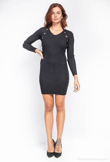 Wholesaler WHOO - Skin-tight ribbed knit dress