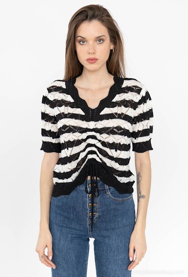 Wholesaler WHOO - Striped knitted top