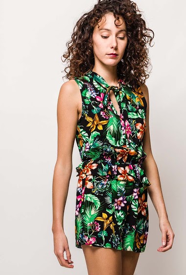 Wholesaler Ki&Love - Floral jumpsuit with ruffles
