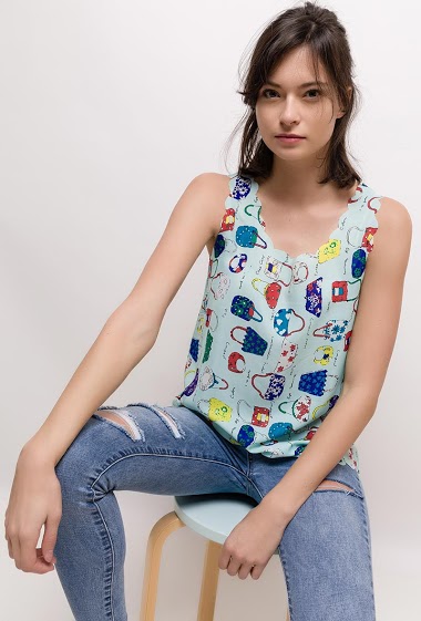 Wholesaler Ki&Love - Printed sleeveless top
