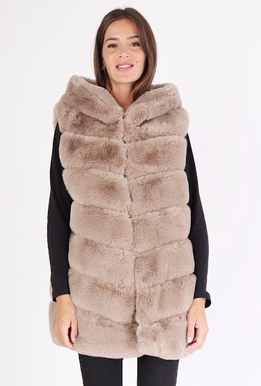 Wholesaler Ki&Love - Fur sleeveless jacket