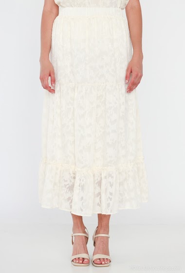 Wholesaler Ki&Love - Textured Ruched Maxi Skirt