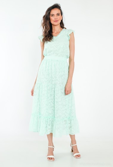 Wholesaler Ki&Love - Textured Ruched Maxi Skirt