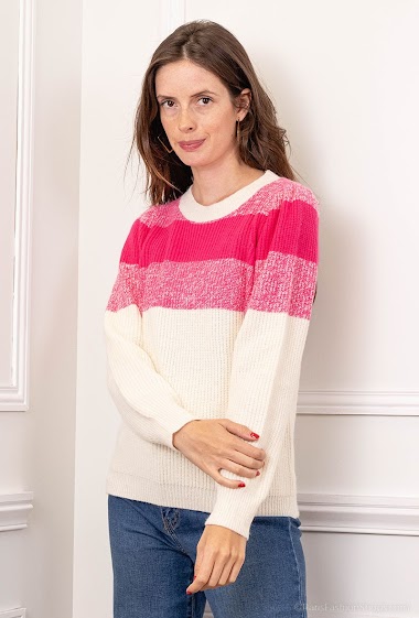 Wholesaler Ki&Love - Sweater with coloured bands