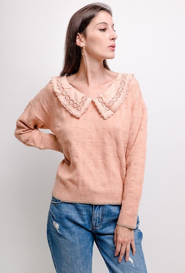 Wholesaler Ki&Love - sweater with lapel collar