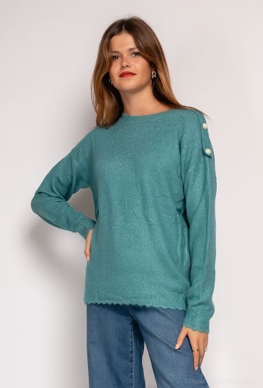 Wholesaler Ki&Love - Perforated jumper with pearl buttons