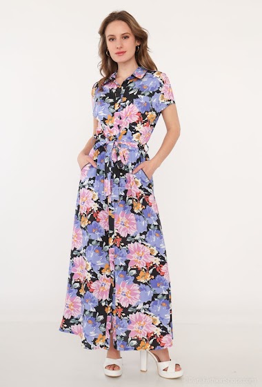 Großhändler Ki&Love - Kleid mit Blumendruck