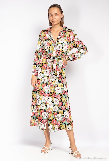 Grossiste Ki&Love - Robe chemise à imprimé fleurs