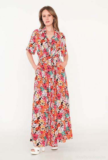 Wholesaler Ki&Love - Tropical print shirt dress