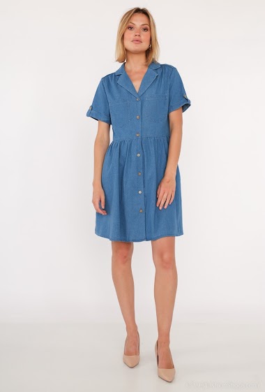 Wholesaler Ki&Love - Denim shirt dress