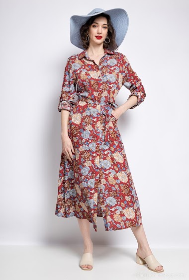 Wholesaler Ki&Love - Floral shirt dress
