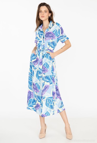 Wholesaler Ki&Love - Tropical shirt dress