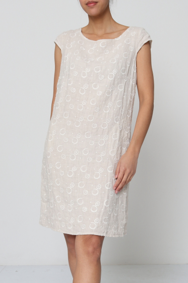 Wholesaler Ki&Love - Embroidered linen dress