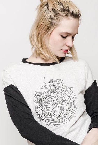 Großhändler Ki&Love - Embroidered sweatshirt