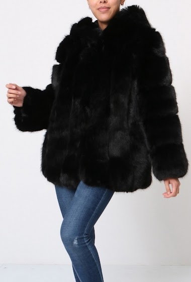 Wholesaler Ki&Love - Hooded fur jacket