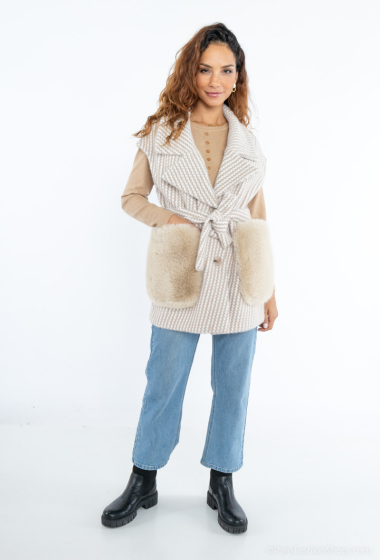 Wholesaler Ki&Love - Sleeveless fur jacket