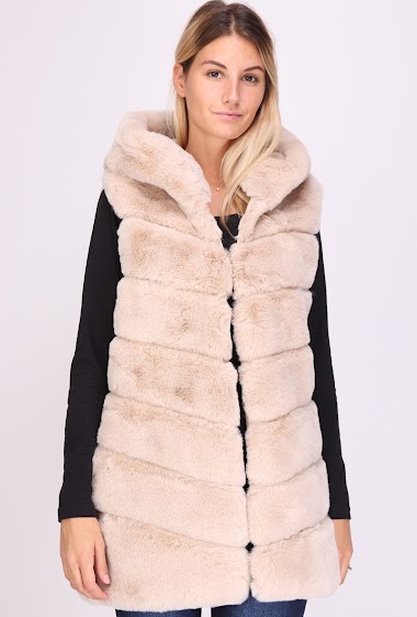 Wholesaler Ki&Love - Sleeveless fur jacket
