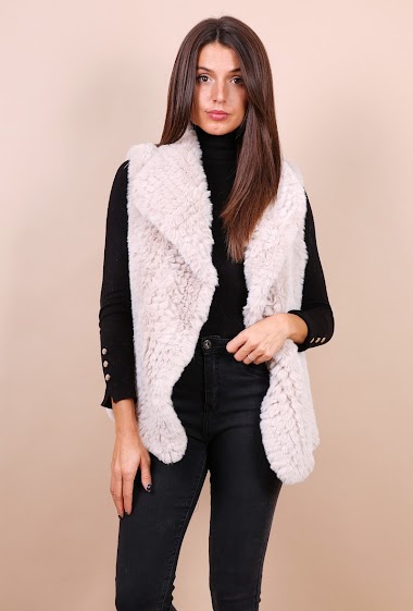 Wholesaler Ki&Love - Sleeveless fur coat