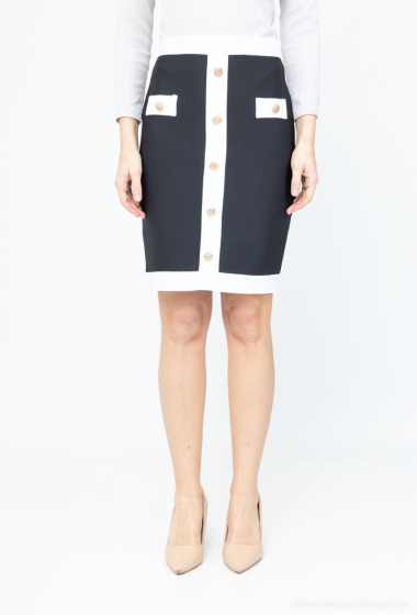 Wholesaler Kichic - Two-tone bandage skirt