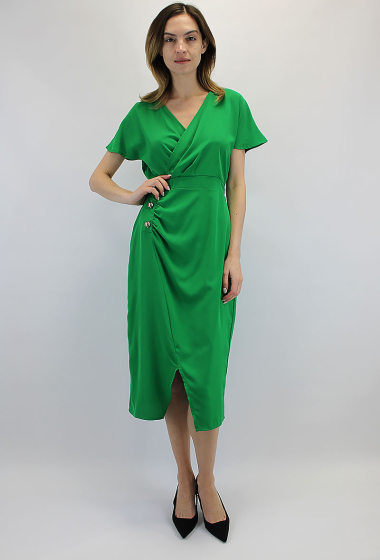 Wholesaler Kichic - Dress with side buttons