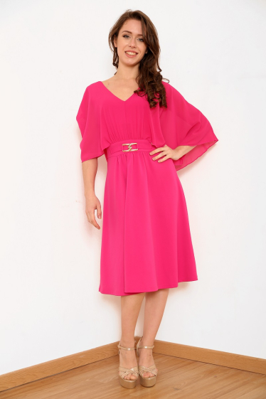 Wholesaler Kichic - Flared dress with buckle